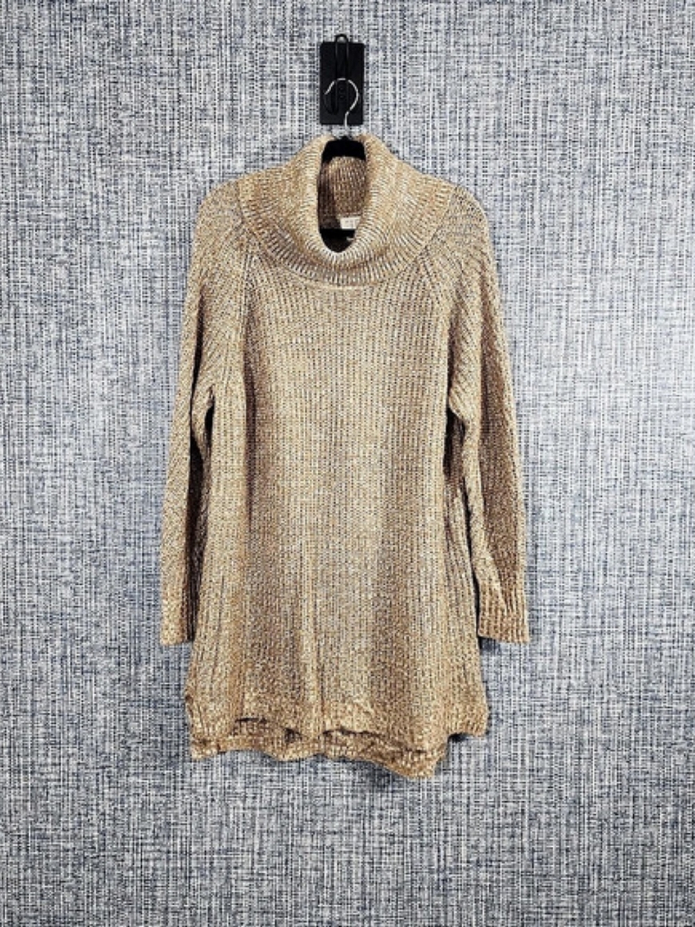 Target Cowl Neck Tunic Sweater in Brown & Cream Size XXL
